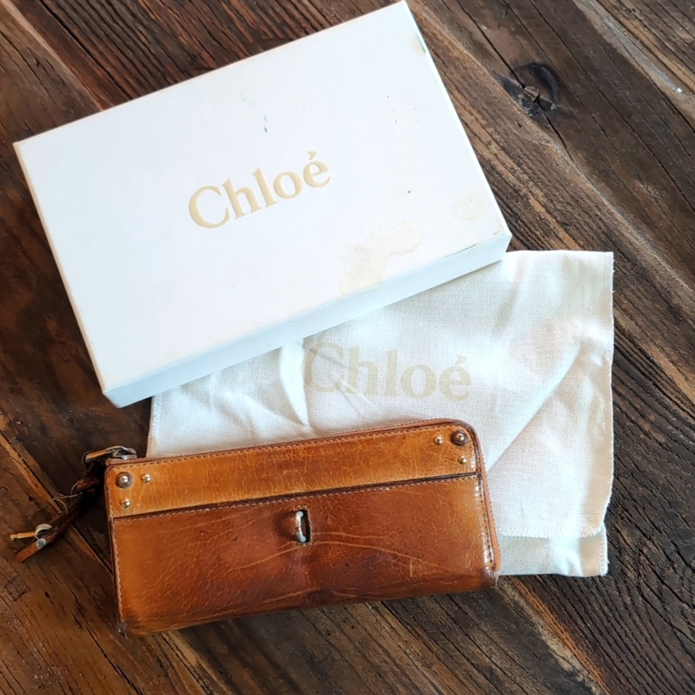 Authentic Chloé long zipped wallet